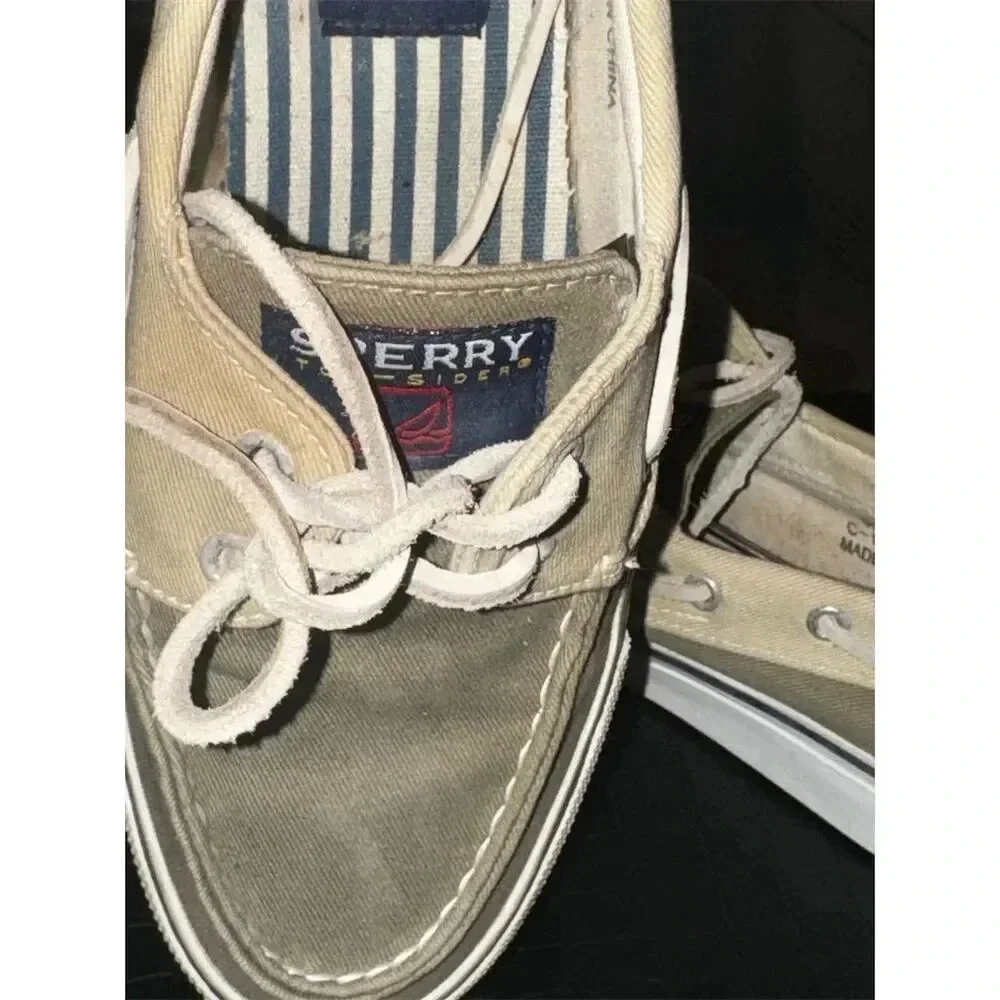 Sorry Men's Bahama II Boat Shoes Khaki/Oyster Size 8M